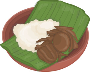 Indonesian Food Gudeg Illustration