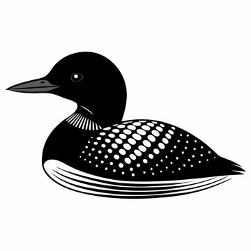 recommend clip art:  Common Loon outline vector artwork illustration