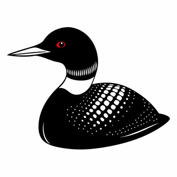 recommend clip art:  Common Loon outline vector artwork illustration