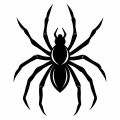 Crab Spider vector silhouette illustration svg file