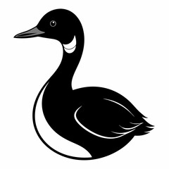 Eared Grebe animal  vector illustration svg file