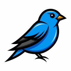 Eastern Bluebird vector  illustration svg file