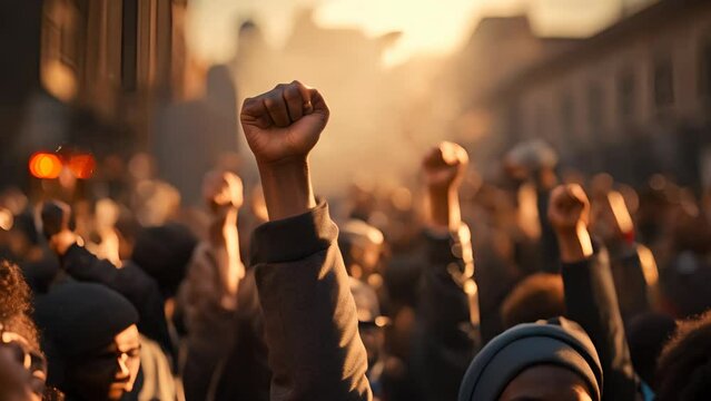 Protest Power: Afro American Fist Rises Above