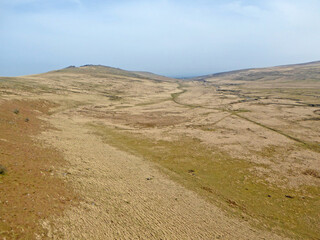Hills of Dartmoor in Devon	