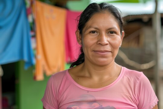 portrait of an average hispanic woman, everyday life no make up, real people, looking at the camera