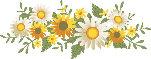 chamomile and chrysanthemum flower Bouquet