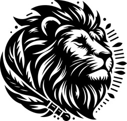 lion head vector silhouette