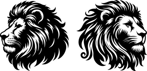 lion head vector silhouette