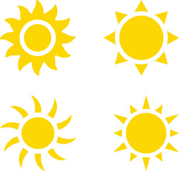 sun icon set. Summer sunlight icon. sun for web icons. solar isolated icon. sunshine sun icon vector illustration icons