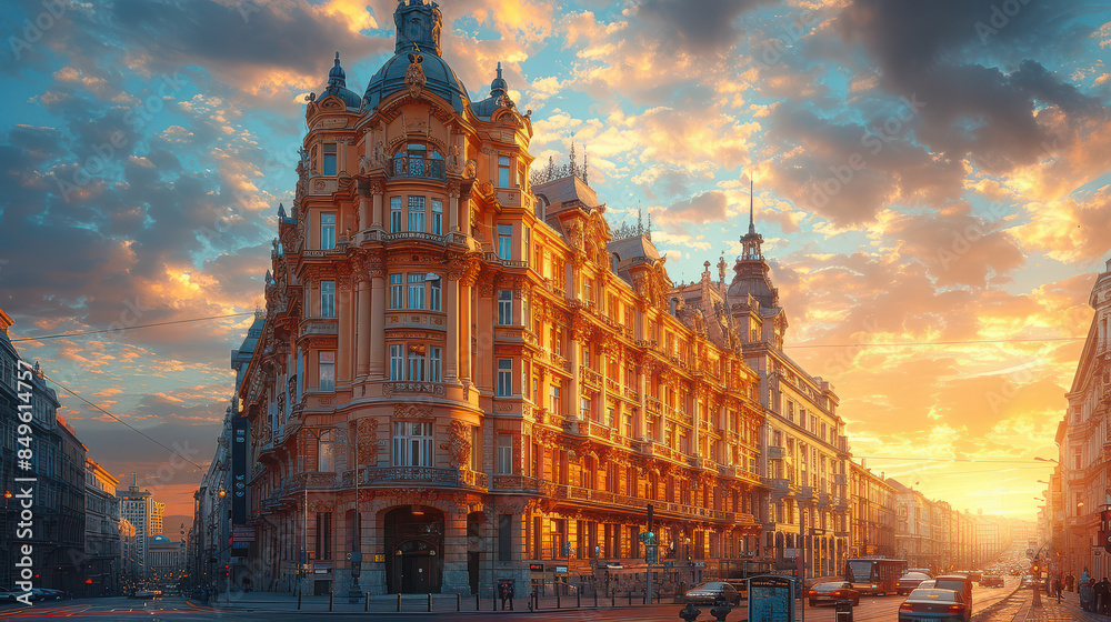 Wall mural capture the grandeur of budapest, hungary created with generative ai technology