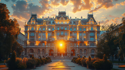 Fototapeta premium Capture the grandeur of Budapest, Hungary created with Generative AI technology