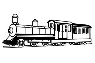 train line art vector illustration