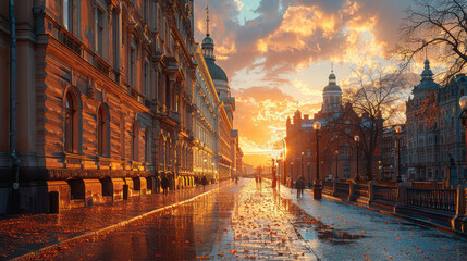 Naklejka premium Capture the grandeur of Helsinki, Finland created with Generative AI technology