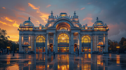 Fototapeta premium Capture the grandeur of Helsinki, Finland created with Generative AI technology