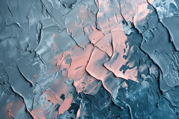 Naklejka premium Captivating gray and pink abstract oil painting background with textured brush strokes, creating a modern artistic design