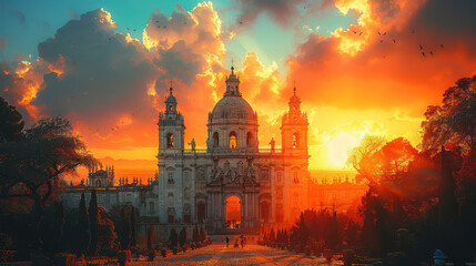 Fototapeta premium Capture the grandeur of Lisbon, Portugal created with Generative AI technology