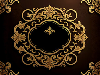 Luxury logo design, golden, ornate