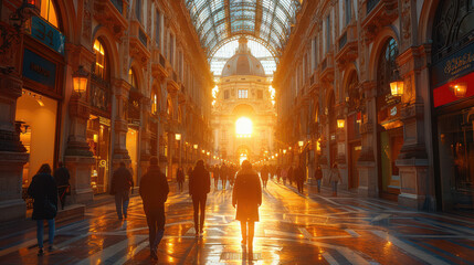 Fototapeta premium Capture the grandeur of Milan, Italy created with Generative AI technology
