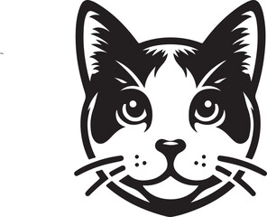 cat head  silhouette vector style