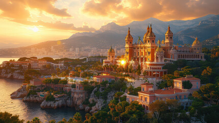 Fototapeta premium Capture the grandeur of Monaco, Monaco created with Generative AI technology