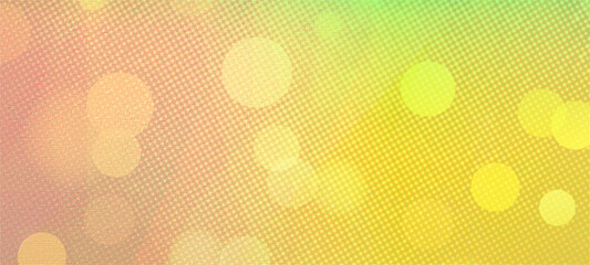 Yellow bokeh widescreen background for Banner, Poster, celebration, event and various design works