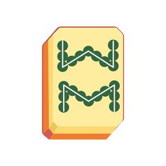 Mahjong icon vector illustration design template