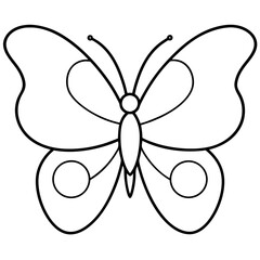Butterfly line art, minimalist, illustration