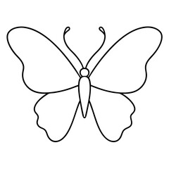 Butterfly line art, minimalist, illustration