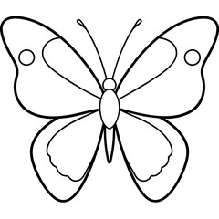 Butterfly line art, minimalist, illustration