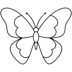 Butterfly line art, minimalist, illustration