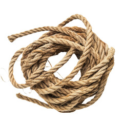 Obraz premium Tangled rope on transparent or white background