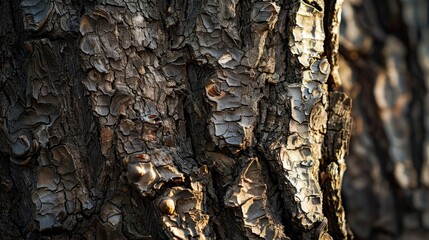 Texture of Bark on a Tree