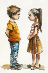 Two Kids Standing Together