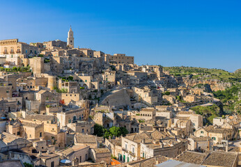 Matera One of the oldest cities in the world, Province of Matera,  The Sassi of Matera, Basilicata, Southern Italy.  Sassi. The Famous city in Southern Italy.  UNESCO World Heritage Site