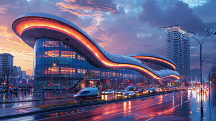 Fototapeta premium Capture the grandeur of Pristina, Kosovo created with Generative AI technology