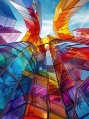 Fototapeta premium Colorful abstract building