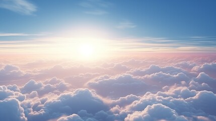 a view of the sky from a plane window of clouds.