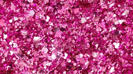 Obraz premium Glamorous pink glitter sparkle confetti background for wedding, Valentine’s day, proms and dances, baby shower, birthday party celebration