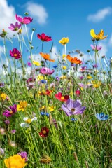 Obraz premium Field of colorful flowers