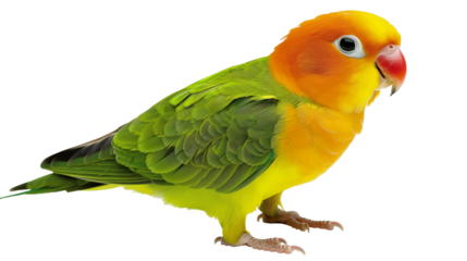 lovebird (Agapornis fischeri) isolated on transparent background