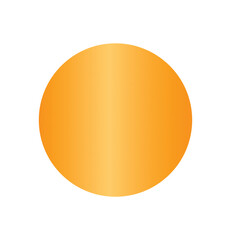 Solid orange circle center white background. Gradient shades yellow deep orange give threedimensional appearance. Symbol image sun horizon abstract design minimalist graphic artwork