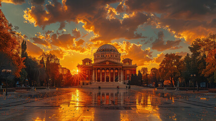 Fototapeta premium Capture the grandeur of Sofia, Bulgaria created with Generative AI technology