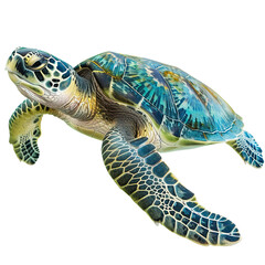 Fototapeta premium Turtle on transparent or white background