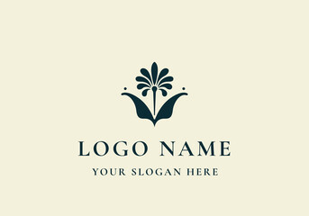 logo lily flower modern and minimalist style. Editable file