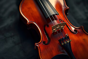 Fototapeta premium The serenade of a violin, with strings of emotion played in visual harmony