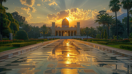 Capture the grandeur of Tirana, Albania created with Generative AI technology