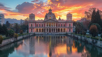 Fototapeta premium Capture the grandeur of Tirana, Albania created with Generative AI technology