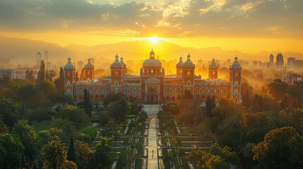 Capture the grandeur of Tirana, Albania created with Generative AI technology