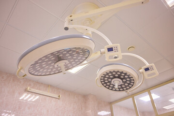 The surgery room is equipped with advanced technology for a sterile environment