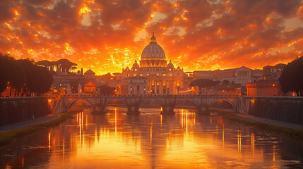 Fototapeta premium Capture the grandeur of Vatican City, Vatican City created with Generative AI technology